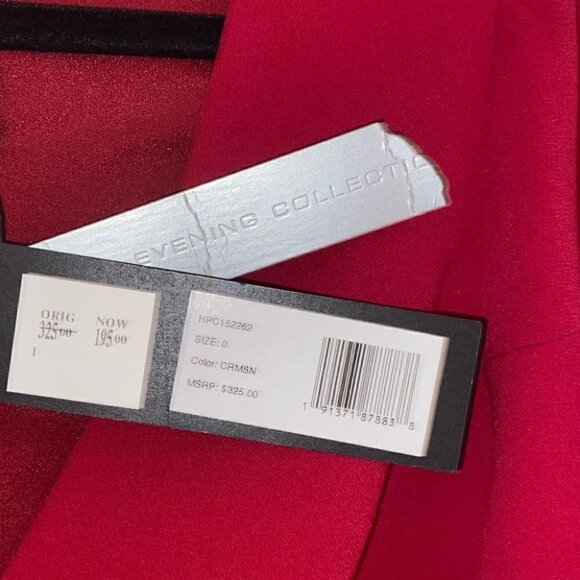 HALSTON Heritage  V-neck Flounce Sleeve Crepe Dress Size 0 - Picture 12 of 17